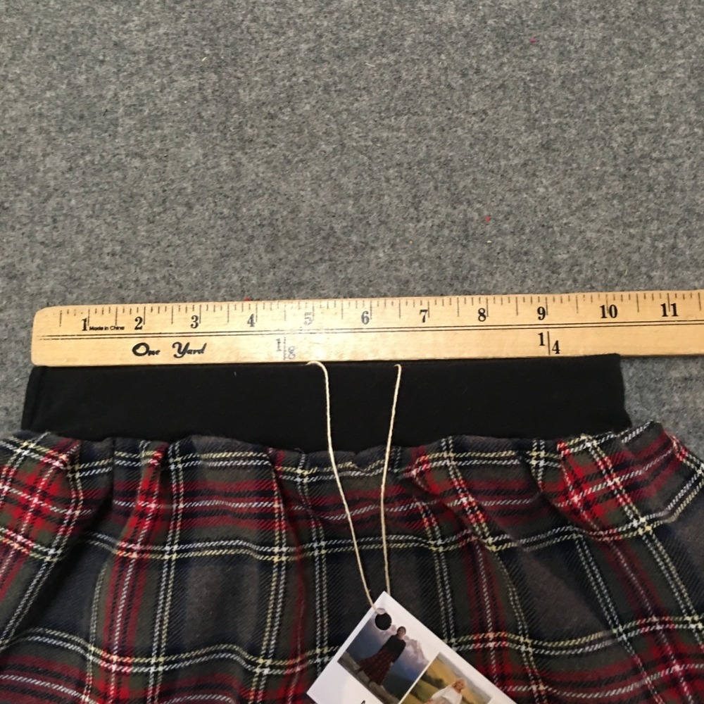 Skirt Flannel Girls 4/5 Midi Multicolored Plaid Ruffle Tiered Mom and Pop's Kids - Picture 7 of 8
